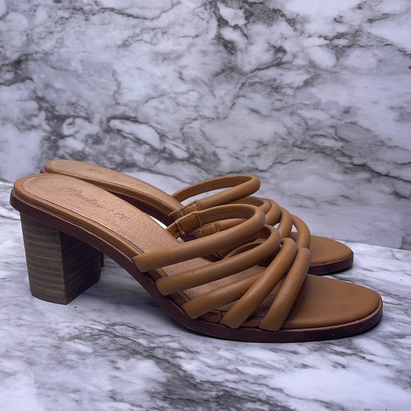 Women’s Madewell Addie High Heeled  Mule Desert Camel Leather Size 7.5 - Picture 5 of 16